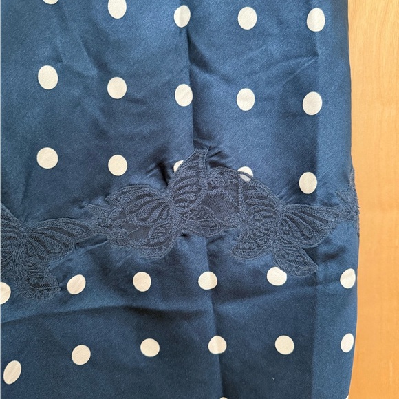 Free People Maxi Navy/White Polka Dot Dress - Picture 4 of 7